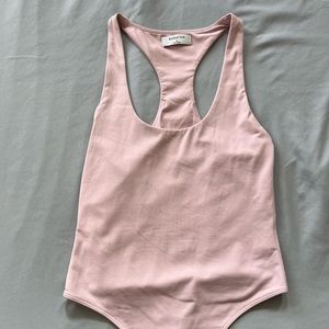 Babaton light pink body suit